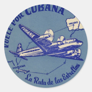 Cubanaヴィンテージラゲージタグ ラウンドシール