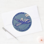 Cubanaヴィンテージラゲージタグ ラウンドシール (封筒)