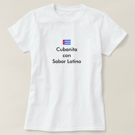 Cubanitaの詐欺のsaborのラテンアメリカ人のTシャツ Tシャツ (デザイン正面)