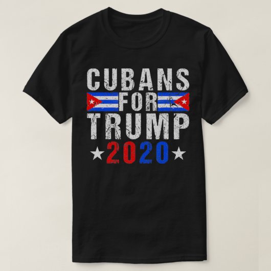 Cubans For Trump Cuba Flag US Presidential Electio Tシャツ (デザイン正面)