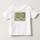 CubaPanoramic MapCuba トドラーTシャツ (正面)
