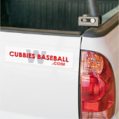 Cubbiesの野球W バンパーステッカー (トラック上)