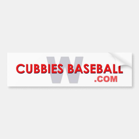 Cubbiesの野球W バンパーステッカー (正面)