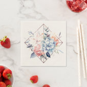Cube-Flower-2: Personalized Wedding Napkins スタンダードカクテルナプキン (インサイチュ)