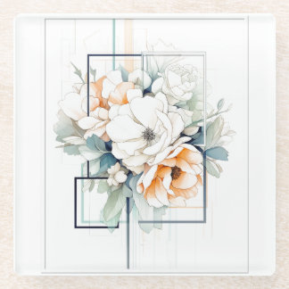 Cube frame Flowers: "My Kitchen" Coaster ガラスコースター