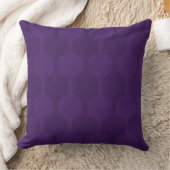 Cube Lines Regal Purple Throw Pillow クッション (ブランケット)
