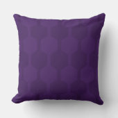 Cube Lines Regal Purple Throw Pillow クッション (正面)