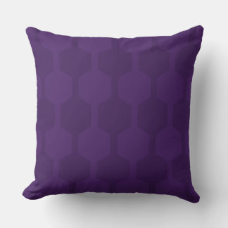 Cube Lines Regal Purple Throw Pillow クッション