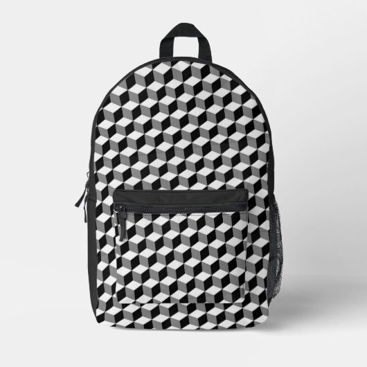 Cube Pattern Backpack プリントバックパック (正面)