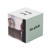 Cube photo souvenir personnalisé pour bébé フォトキューブ (裏面アングル)