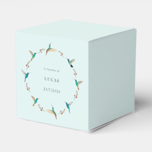 Cube surprise baptême フェイバーボックス (裏面サイド)