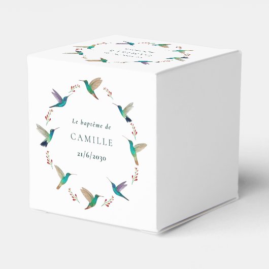 Cube surprise baptême フェイバーボックス (裏面サイド)