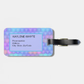 Cubes カラフル Lagueタパーソナライズされたグ ラゲッジタグ (裏面横)