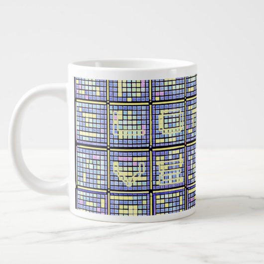 CUBES AND MORE CUBES ジャンボコーヒーマグカップ (左)