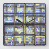 CUBES AND MORE CUBES スクエア壁時計 (正面)