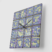 CUBES AND MORE CUBES スクエア壁時計 (傾斜)