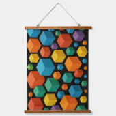 Cubes galore Wood Topped Wall Tapestry 吊り下げ型タペストリー (正面2)