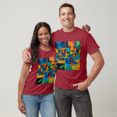 Cubescape Office - 抽象的サプライズアートTシャツ Tシャツ (ユニセックス)
