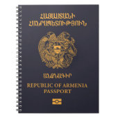 Cubierta del pasaporte de Armenia ノートブック (正面)