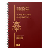 Cubierta pasaporte Belgica ノートブック (正面)