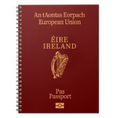 Cubierta pasaporte Irlanda ノートブック (正面)