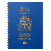 Cubierta pasaporte Islandia ノートブック (正面)