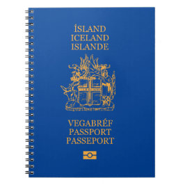 Cubierta pasaporte Islandia ノートブック