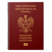 Cubierta pasaporte Polonia ノートブック (正面)