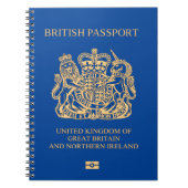 Cubierta pasaporte Reino Unido ノートブック (正面)