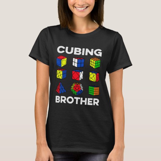 Cubing Brother Speedcubing Speedsolving Cuber Tシャツ (正面)