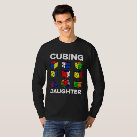 Cubing Daughter Speedcubing Speedsolving Cuber Tシャツ (正面フル)