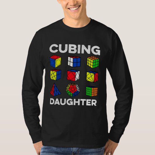 Cubing Daughter Speedcubing Speedsolving Cuber Tシャツ (正面)