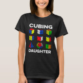 Cubing Daughter Speedcubing Speedsolving Cuber Tシャツ (正面)