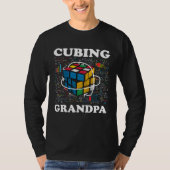 Cubing Grandpa Speed Cubing Math Tシャツ (正面)