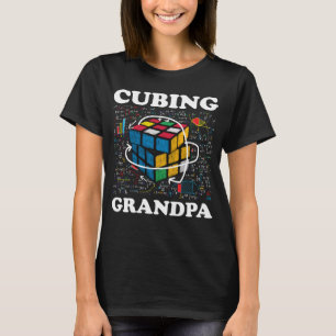 Cubing Grandpa Speed Cubing Math Tシャツ