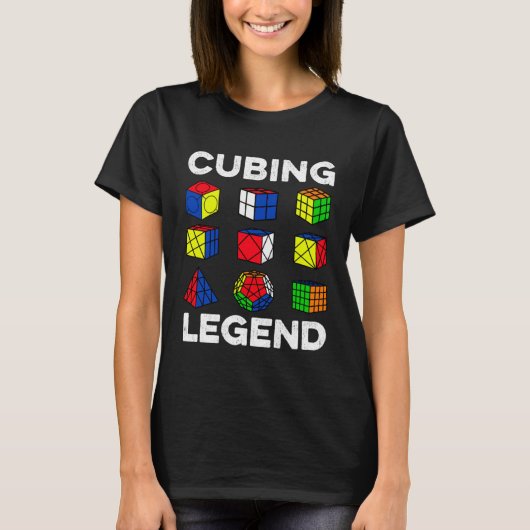 Cubing Legend Speedcubing Speedsolving Cuber Tシャツ (正面)