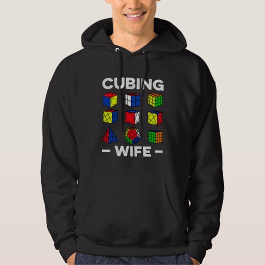 Cubing Wife Speedcubing Speedsolving Cuber パーカ (正面)