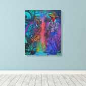 Cubism Jazz Musicians キャンバスプリント (インサイチュ (ウッドフロア))