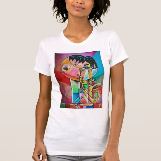 Cubism Musicians   T-Shirt Tシャツ (正面)