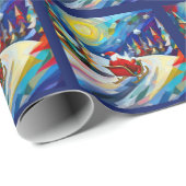 Cubism Santa Christmas Holiday  ラッピングペーパー (ロールコーナー)