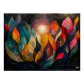 Cubismo: Árbol en Llamas ポスター (正面)