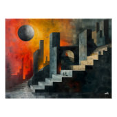 Cubismo: Ciudad de Sombras y Luz Crepuscular ポスター (正面)