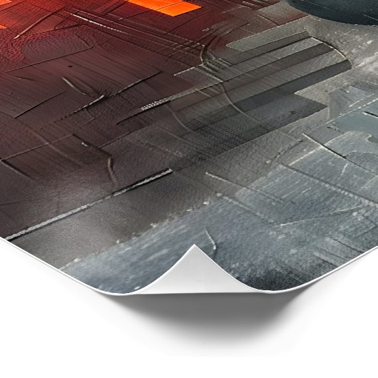 Cubismo: Ciudad de Sombras y Luz Crepuscular ポスター (コーナー)