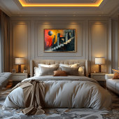 Cubismo: Ciudad de Sombras y Luz Crepuscular ポスター