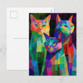 Cubist Cat Sentinels シーズンポストカード (正面/裏面)