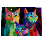 Cubist Cat Sentinels ラージペーパーバッグ (裏面)