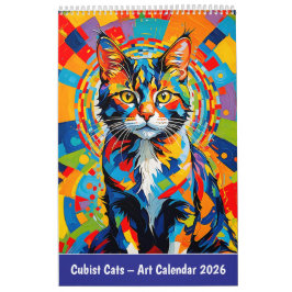 Cubist Cats – Art Calendar 2026 カレンダー