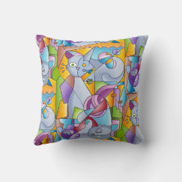 Cubist Cats - The Mininos クッション