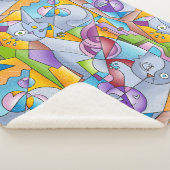 Cubist Cats - The Mininos シェルパブランケット (3/4)