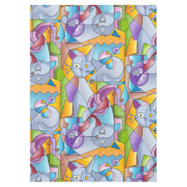 Cubist Cats - The Mininos テーブルクロス